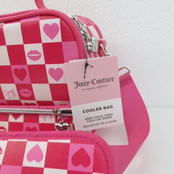 Juicy Couture Signature Logo Insulated Double Zip Cooler Bag - Picture 3 of 6